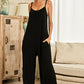 Scoop Neck Spaghetti Strap Jumpsuit with Pockets