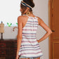 Striped Tied Curved Hem Cami