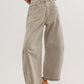 Raw Hem Wide Leg Jeans with Pockets