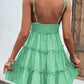 Frill Spaghetti Strap Tiered Dress