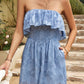 Strapless Layered Smocked Romper