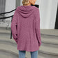 Half Button Long Sleeve Hooded Top