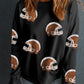 Sequin Round Neck Long Sleeve Sweatshirt