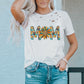 Letter Sunflower Graphic Distressed Tee