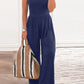 Full Size Scoop Neck Wide Strap Jumpsuit