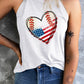 US Flag Heart Graphic Tank