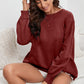 Twisted Round Neck Dropped Shoulder Sweatshirt