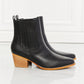 MMShoes Love the Journey Stacked Heel Chelsea Boot in Black