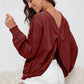 Twisted Round Neck Dropped Shoulder Sweatshirt