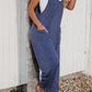 Pocketed V-Neck Spaghetti Strap Jumpsuit