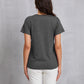 COFFEE Round Neck Short Sleeve T-Shirt