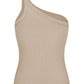 Ribbed One-Shoulder Tank