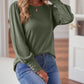 Round Neck Lantern Sleeve Blouse