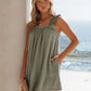 Full Size Frill Pocketed Square Neck Wide Strap Dress