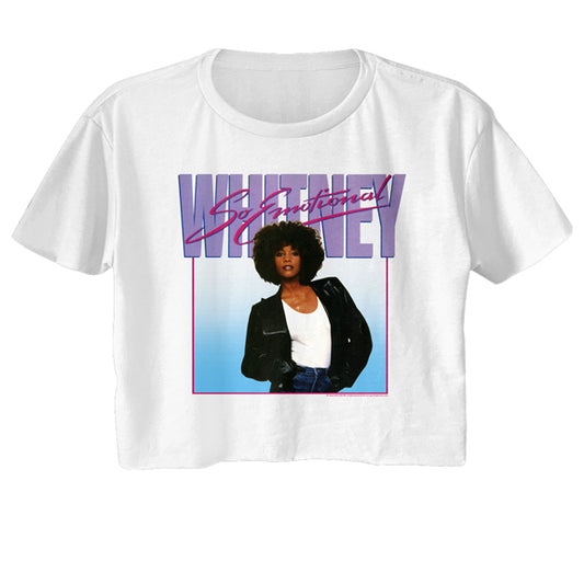 Whitney Houston Juniors Crop T-Shirt