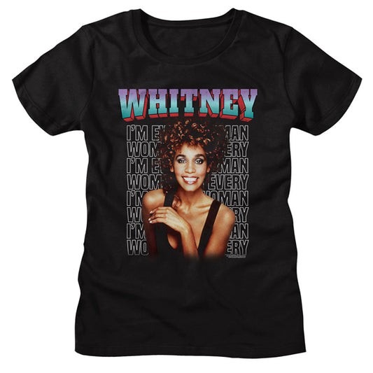 Whitney Houston Juniors Lightweight T-Shirt