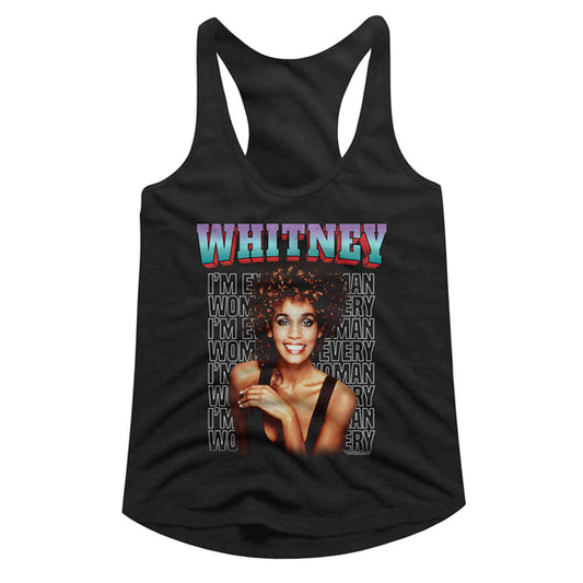 Whitney Houston Juniors Racerback Tank