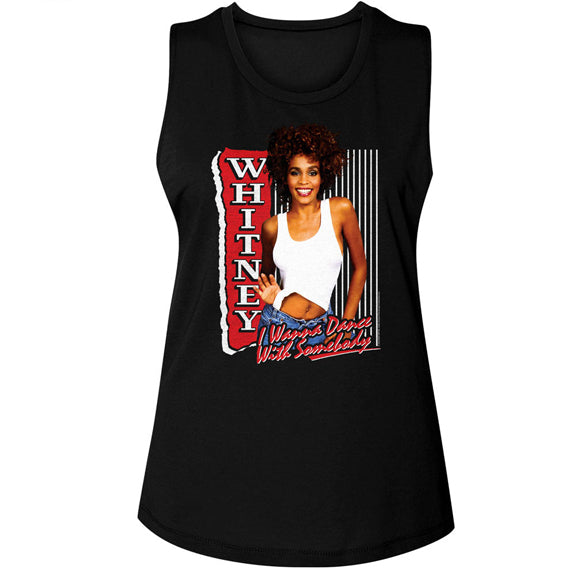 Whitney Houston Juniors Sleeveless Rocker Tank