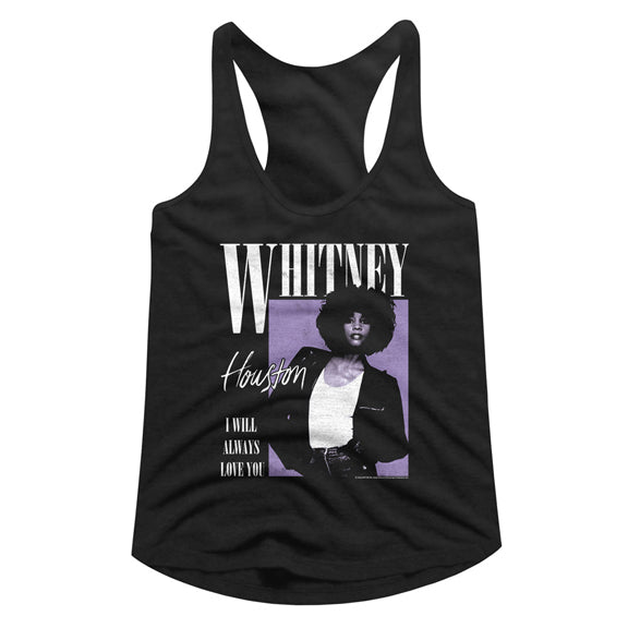 Whitney Houston Juniors Racerback Tank