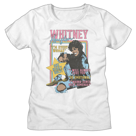 Whitney Houston Juniors Lightweight T-Shirt