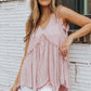 Foil Frill Trim Sleeveless Top