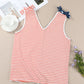 Star and Stripe V-Neck Bow Detail Tank