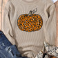 Pumpkin Round Neck Long Sleeve Sweatshirt