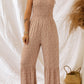 Floral Spaghetti Strap Smocked Wide Leg Jumpsuit