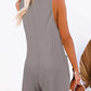 Full Size Pocketed Scoop Neck Sleeveless Romper