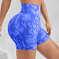 Printed High Waist Active Shorts