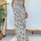 Full Size Printed Spaghetti Strap Wide Leg Jumpsuit