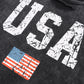 USA Cutout Round Neck Short Sleeve T-Shirt