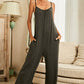 Scoop Neck Spaghetti Strap Jumpsuit with Pockets