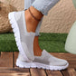 Breathable Mesh Round Toe Slip-Ons