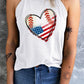 US Flag Heart Graphic Tank