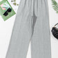 Drawstring Wide Leg Active Pants