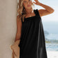 Full Size Frill Pocketed Square Neck Wide Strap Dress