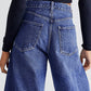 Raw Hem Wide Leg Jeans with Pockets