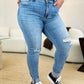 Judy Blue Full Size Mid Rise Destroy & Cuff Skinny Jeans