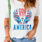 GOD BLESS AMERICA Cuffed Tee Shirt