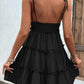 Frill Spaghetti Strap Tiered Dress