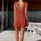 Full Size Scoop Neck Tie Shoulder Romper