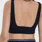 Backless Wide Strap Active Bra