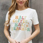 Simply Love Full Size HALF COFFEE HALF TEACHER Graphic Cotton Tee