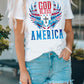 GOD BLESS AMERICA Cuffed Tee Shirt