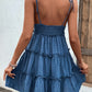 Frill Spaghetti Strap Tiered Dress