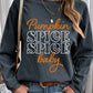 Letter Graphic Round Neck Long Sleeve Sweatshirt