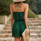 Strapless Layered Smocked Romper