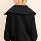 Pocketed Quarter Zip Collared Neck Sweatshirt