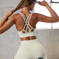 Crisscross Spaghetti Strap Active Bra